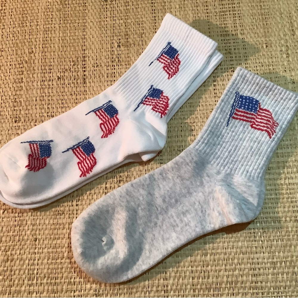 Flag Socks NEW Patriotic Flag Socks Red White Blue Socks